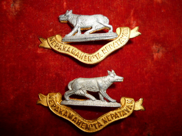 MC52 - The 22nd Manitoba Horse Silver & Gilt Officer's Collar Badge Pair